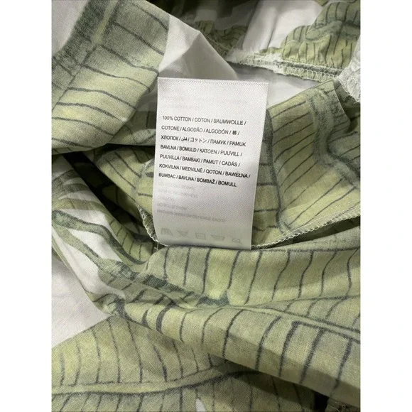 New‎ FARM RIO Off-White Palm Fan Midi Dress Size Large Cotton Sundress - Picture 10 of 13